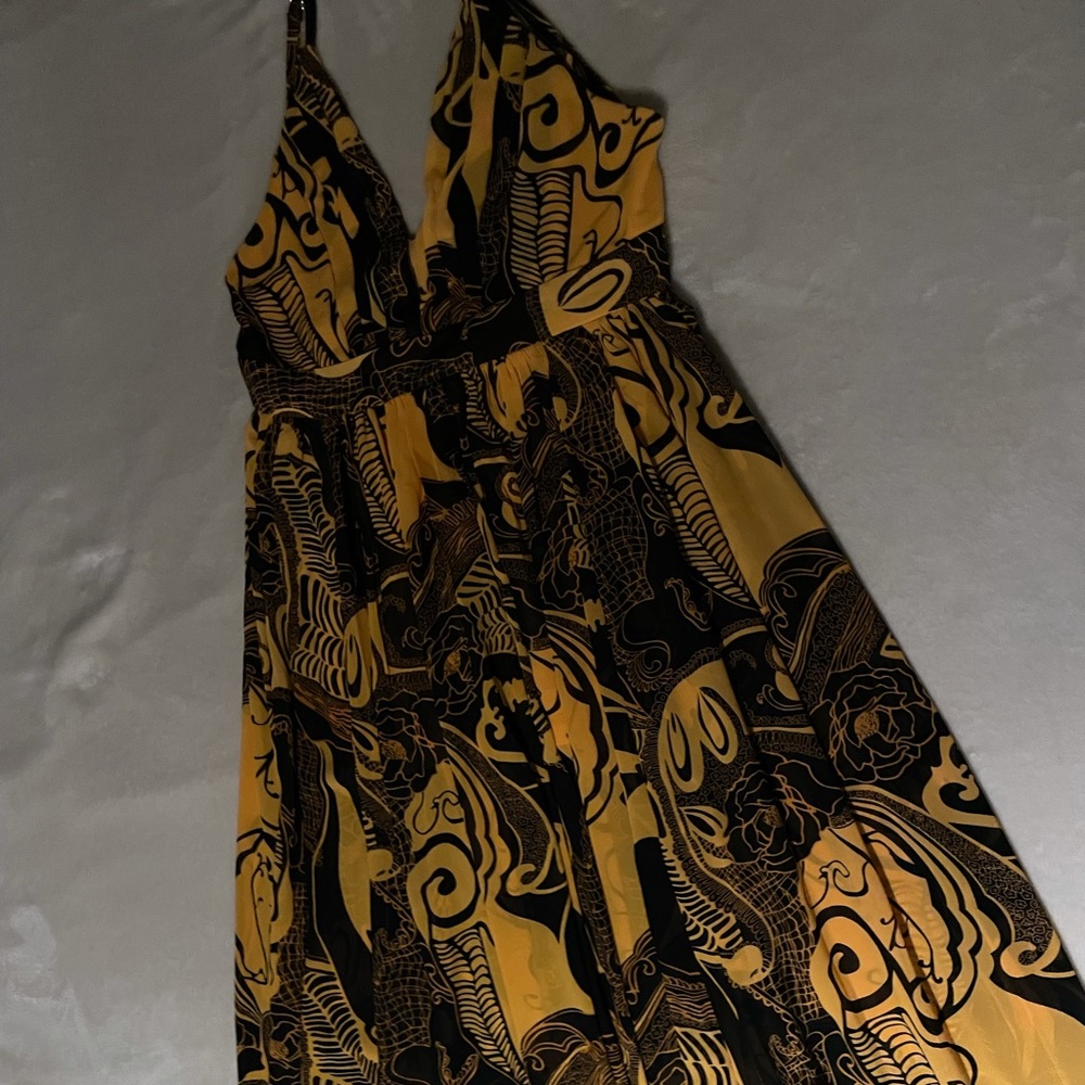 Printed maxi dress new without tags